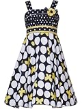 Rare Editions Girls PLUS Size BLACK WHITE YELLOW BUTTERFLY TWIN DOT Special Occasion Wedding Flower Girl Easter Party Dress