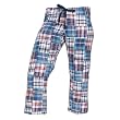 Madras Blues Patchwork Check cotton low rise flared capri pants,