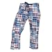 Madras Blues Patchwork Check cotton low rise flared capri pants, 5 adult sizes