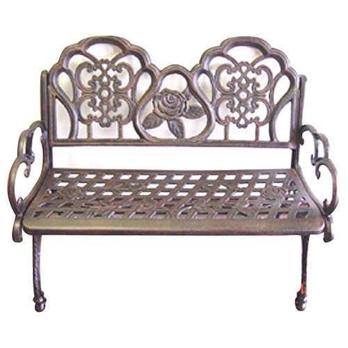 Dc America DL2005BR Bronze Rose Pattern Loveseat Bench