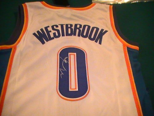 RUSSELL WESTBROOK SIGNED AUTOGRAPHED JERSEY OKLAHOMA CITY THUNDER COA + PROOF PHOTO