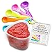 Jennis Measuring Cups and Spoons, Easy Pour, Child Safe, Silicone