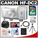 Canon HF-DC2 High-Power Flash & Bracket with 8GB Card + Case + Flex Tripod + HDMI Cable + Accessory Kit for PowerShot G1 X, G12, S100, SX40 HS, SX260 HS, SX230 HS, SX150 & SX130 IS Digital Cameras