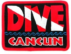 Dive Cancun Patch Embroidered Iron On Scuba Diving Flag Emblem Mexico Souvenir