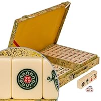 Chinese Golden Silk Mahjong Mahjongg Game Set
