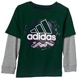 Adidas Boys 2-7 Opening Day Sport Top,Dark Green,4T