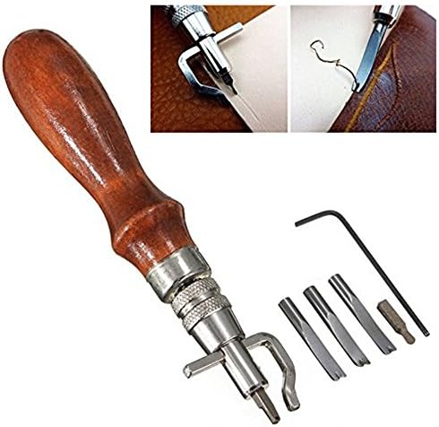 Mdchatbeauty Multipurpose 7 in 1 Leathercraft Set Stitching Groover Creasing Edge Beveler