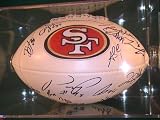 2011 San Francisco 49ers Team Signed Autographed Full Size Football Alex Smith,frank Gore Coa + Hologram w/ Football Holder
