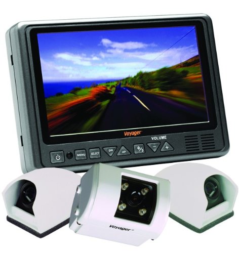 RV Back-up System, Color Tri-View w/Tilt-Cam, Night-Vue by Voyager