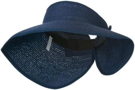 UPF 50+ Bow Closure Roll Up Visor - Navy W39S33D