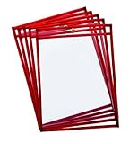 Mind Sparks Dry Erase Pockets (10 Piece), Fluorescent Red, 9 x 12"