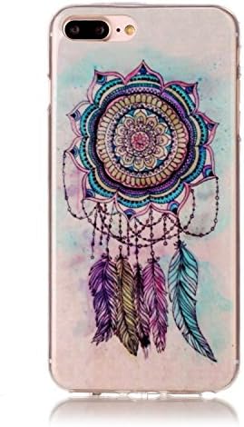 iPhone 7 Plus Case, SAUS [Ultra Slim] Premium Flexible TPU [Anti Slip] Gel Rubber Soft Skin Silicone Protective Case For Apple iPhone 7 Plus (Green Bells)