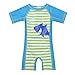 YiZYiF Baby Boys Toddler Stripes Short Sleeve UPF 50+ UV Protective Swimsuit Bathing Suit Shark(Sky Blue) 6-12 Months