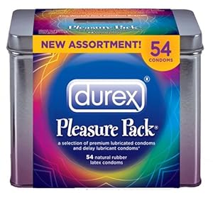 Durex Pleasure Pack 54 Latex Condoms