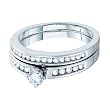 14K White Gold 1/2 ct. Diamond Bridal Engagement Set