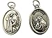Silver-Toned Saint Francis and Saint Anthony Religious Pet Protection Medal Pendant, 1 Inch