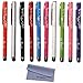 Wisdompro 10 Pack Stylus Bundle of 4.2-inch Colorful Universal Styli Pens for Capacitive Touch Screen iPads, Tablets, iPhones, Samsung Galaxy Note /Tab and more - Carved Flowers