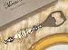 Murano art deco bottle opener golden brown glass bead