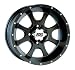 ITP SS108 Black Rear Wheel - 14x8, 3+5 , Color: Black 14SS207BX