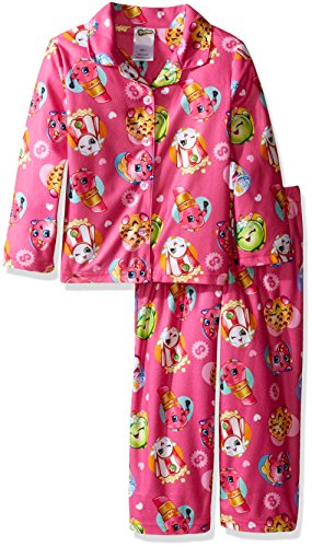Shopkins Girls' Little Girls' 2-Piece Pajama Coat Set, Pink, 6