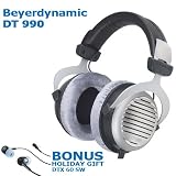 Beyerdynamic DT 990 Premium 250 Ohm Headphone (Black/Silver) + BONUS HOLIDAY GIFT Beyer Dynamic DTX 60 SW Premium in Ear Buds (Black) (Retails For $49.95)