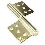 クマモト ステンレス KJ面付丁番 3×127 左右兼用 2枚セット 金色 K-33W-127
