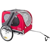 Red Pull-Behind Dog Bicycle Trailer Pet Carrier