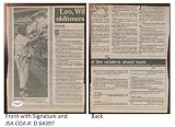 Signed Joe Black Photograph - 7x9 1986 Newspaper Article & JSA COA Dodgers Redlegs - Autographed MLB Photos