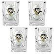 Pittsburgh Penguins NHL 4pc Square Shot Glass Set by Great American Products