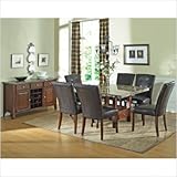 Bundle-66 Montibello 7 Piece Storage Dining Table Set in Multi-Step Rich Ch ....