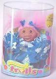 Good Luck Troll Blue Cheerleader Pink Hair