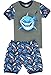 Babypajama Little Boys' Shark Short Pajamas Sets 100% Cotton Clothes PJS Black