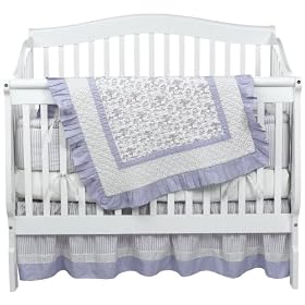 ZZ Baby Heather 4-Piece Patchwork Crib Set $22