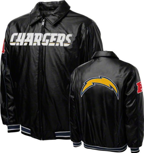 San Diego Chargers Faux Leather Varsity Jacket