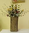 Beautifully Brown Wall Pocket Basket Floral Arrangement