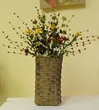 Beautifully Brown Wall Pocket Basket Floral Arrangement