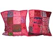 Indian Gift Idea-2 Redpink Sari Toss Pillow Cushion Covers and Free Shipping