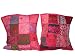 Indian Gift Idea-2 Redpink Sari Toss Pillow Cushion Covers and Free Shipping