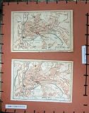 MAP BRITAIN STREET PLAN BATH ENGLAND RAILWAY VICTORIA