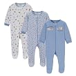 Zip-Front Sleep 'N Play 3-pk. - Blue/ Multicolor