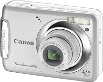 Canon PowerShot A480 Digitalkamera (10 Megapixel, 3-fach opt. Zoom, 6,4 cm (2,5 Zoll) Display) Silber