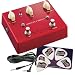 VOX Satchurator Distortion Pedal Bundle with Patch Cable, 20-Foot Instrument Cable, and Pick Card