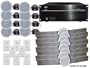 Pyle Complete Amplifier/Speakers Package -- PT8000CH 19" Rack Mount 8000W 8 Channel Stereo/Mono Amplifier + (8x) PDIC81RD 8" Two-Way In-Ceiling Speaker System + (8x) PVC3 High Power Stereo Volume Control With Built In Relay Circuit + (8x) PCSB8 8" Pre-Construction Speaker Brackets.