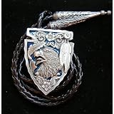 Colored Eagle and Arrowhead Bolo Tie by Bolo