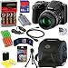 Nikon COOLPIX L820 16 MP Digital Camera with 30x Zoom (Black) + 4 AA Batteries with AC/DC Rapid Charger + 10pc Bundle 16GB Deluxe Accessory Kit