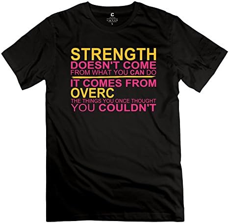 100% Cotton Graphic Strength Tshirt For Guy - Round Neck