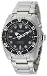 Seiko Men's SKA371 Kinetic Dive Silver-Tone Watch