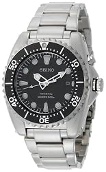 Seiko Men's SKA371 Kinetic Dive Silver-Tone Watch