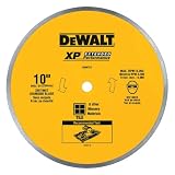 DeWalt DW4761 10-Inch Wet Cutting Continuous Rim Saw Blade with 5/8-Inch Arbor for Ceramic or Tile