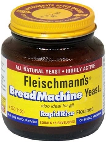 Fleischmann's Yeast for Bread Machines, 4-Ounce Jars (Pack of 6)